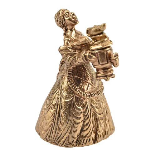 Самовар сувенирный колокольчик «Баба с самоваром», латунный Самовар сувенирный колокольчик «Баба с самоваром», латунный